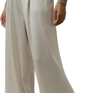 Silk High Waist Wide Leg Pants