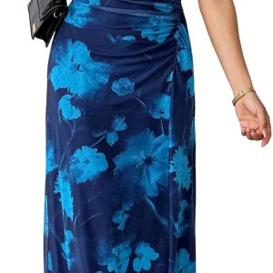 Floral Off Shoulder Maxi Dress for Women