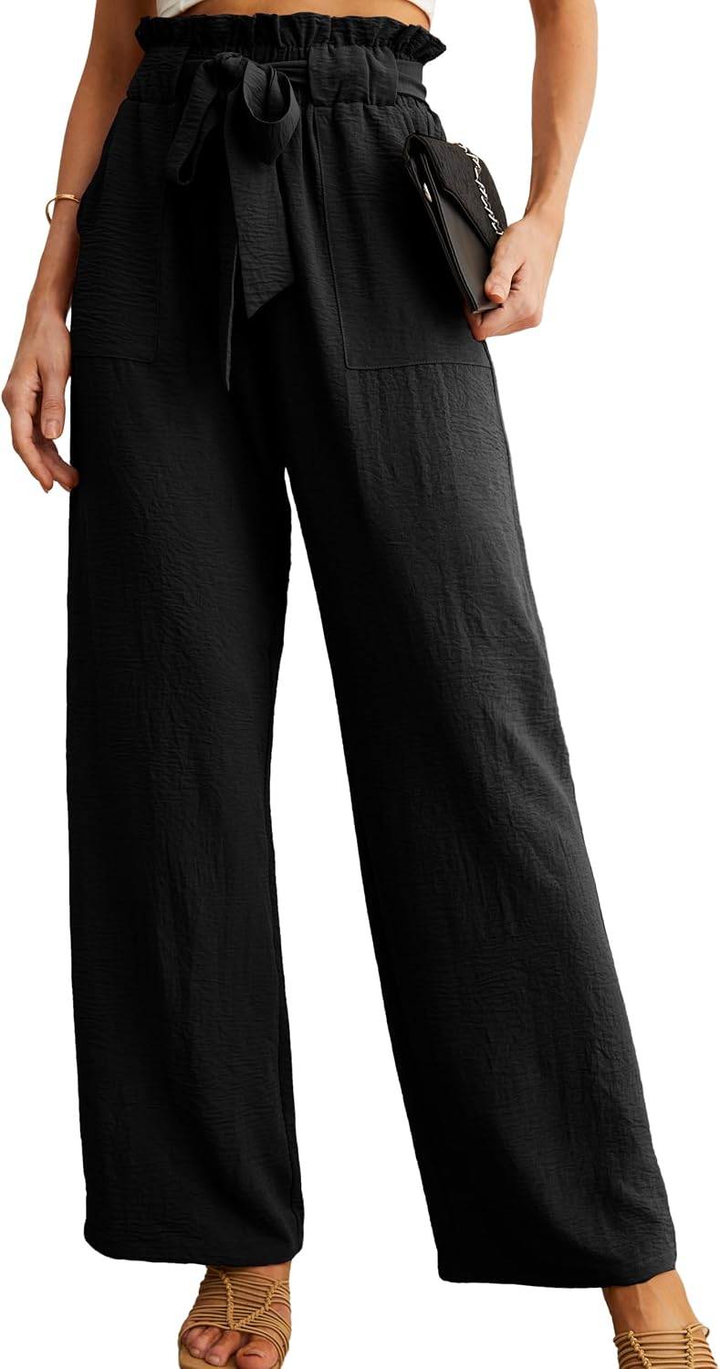 Women High Waist Wide Leg Pants