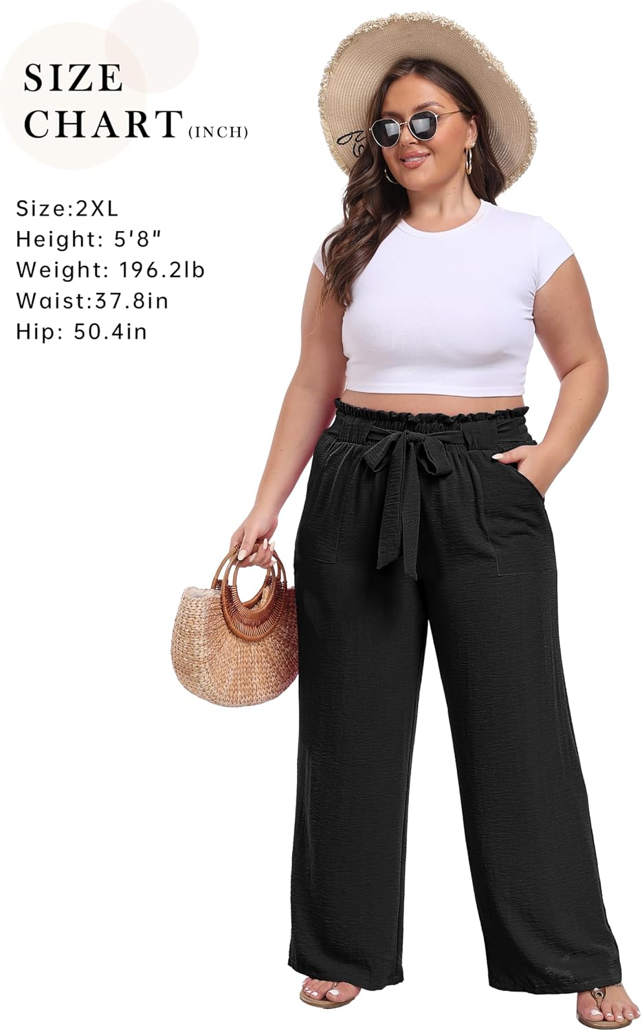 Women High Waist Wide Leg Pants - Image 5