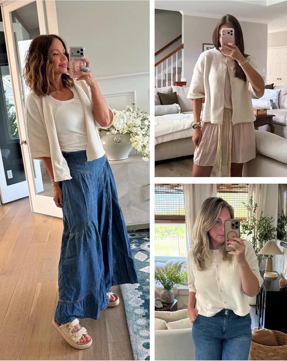 Women Lightweight Cropped Cardigan Knit - Image 2
