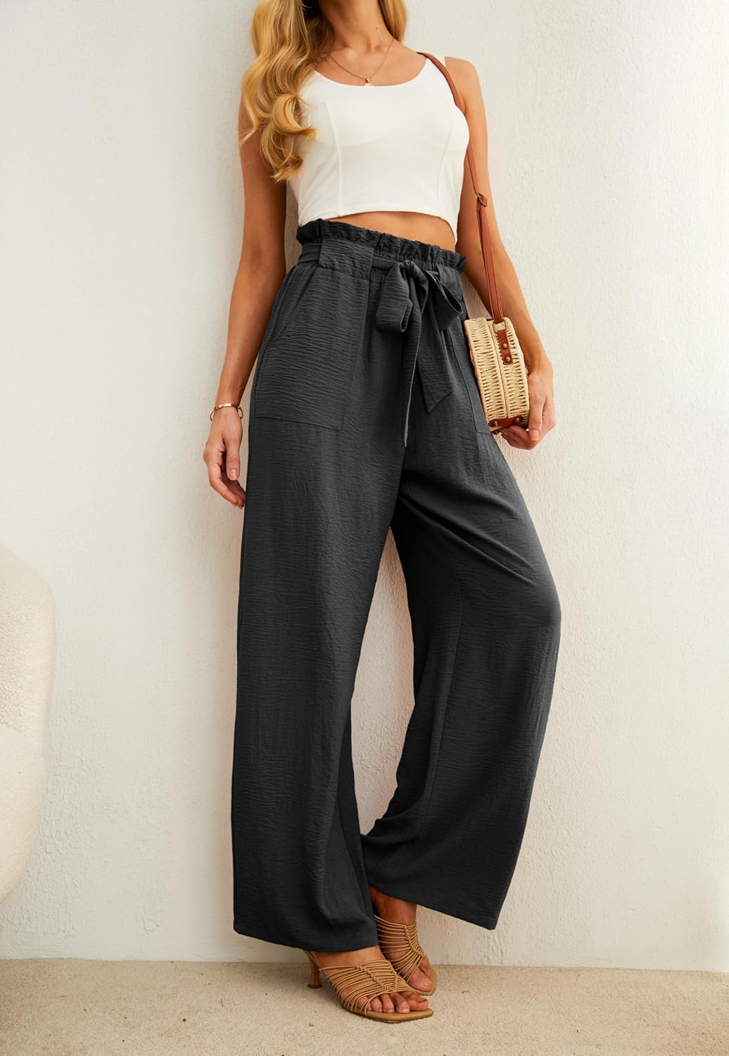 Women High Waist Wide Leg Pants - Image 3