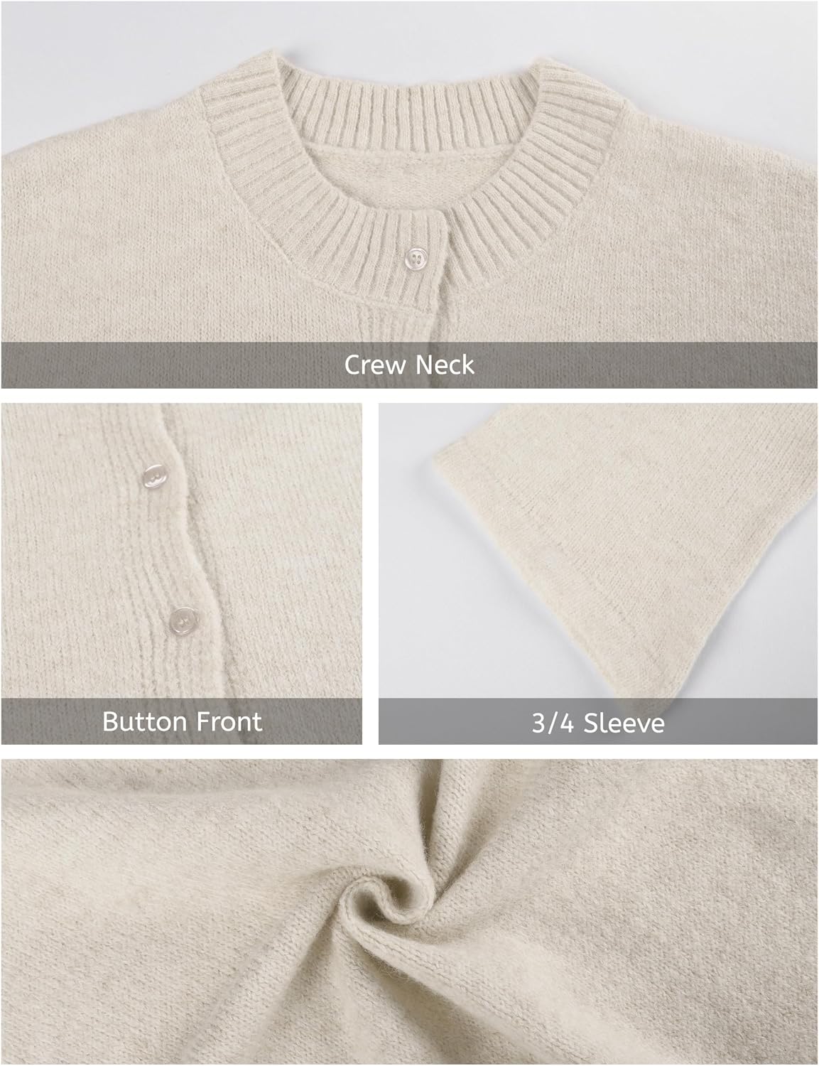 Women Lightweight Cropped Cardigan Knit - Image 4