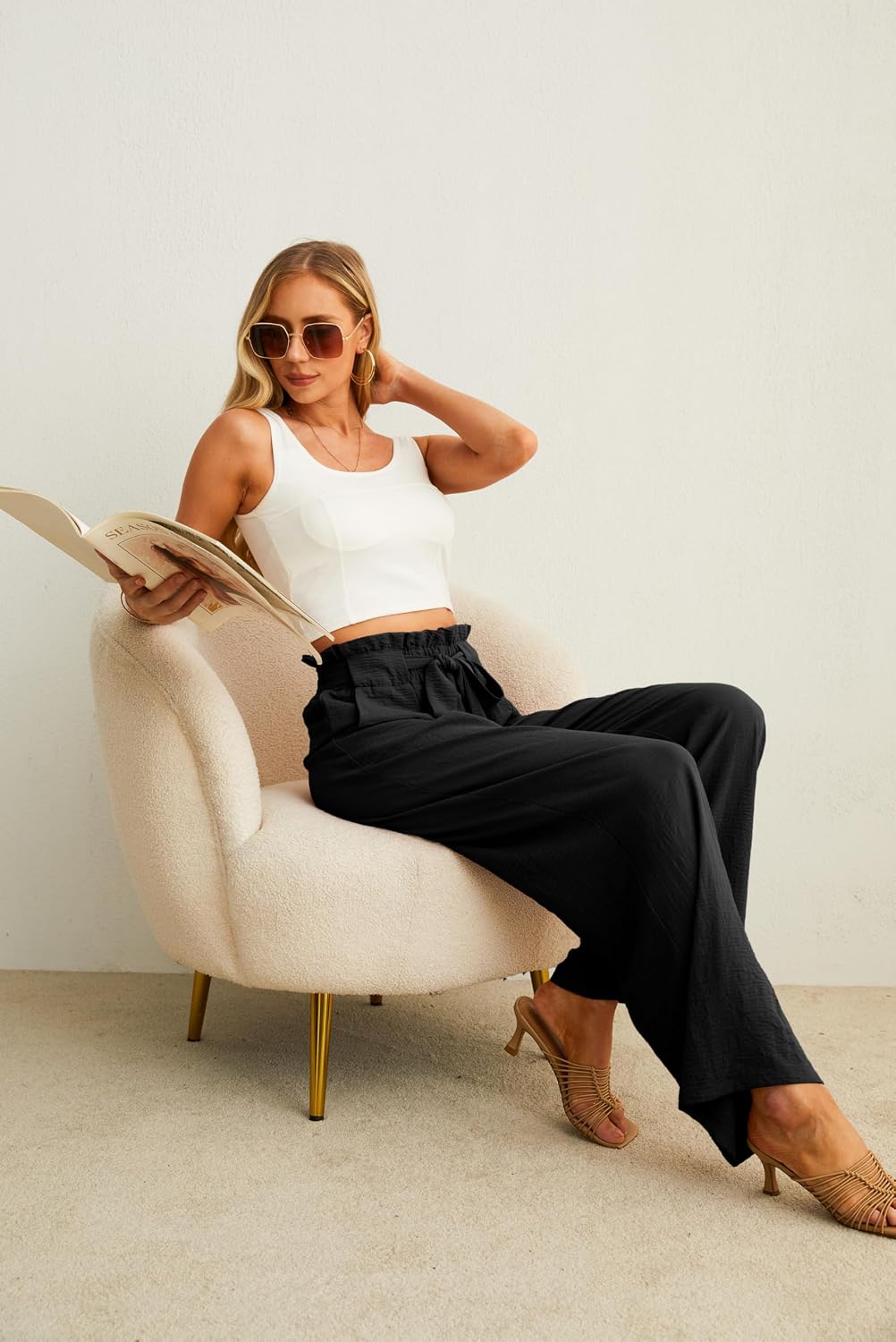 Women High Waist Wide Leg Pants - Image 6